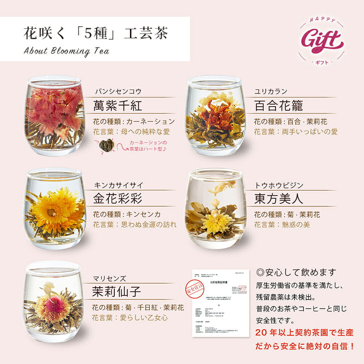 RIMTAE blooming tea pieces assorted flower tea