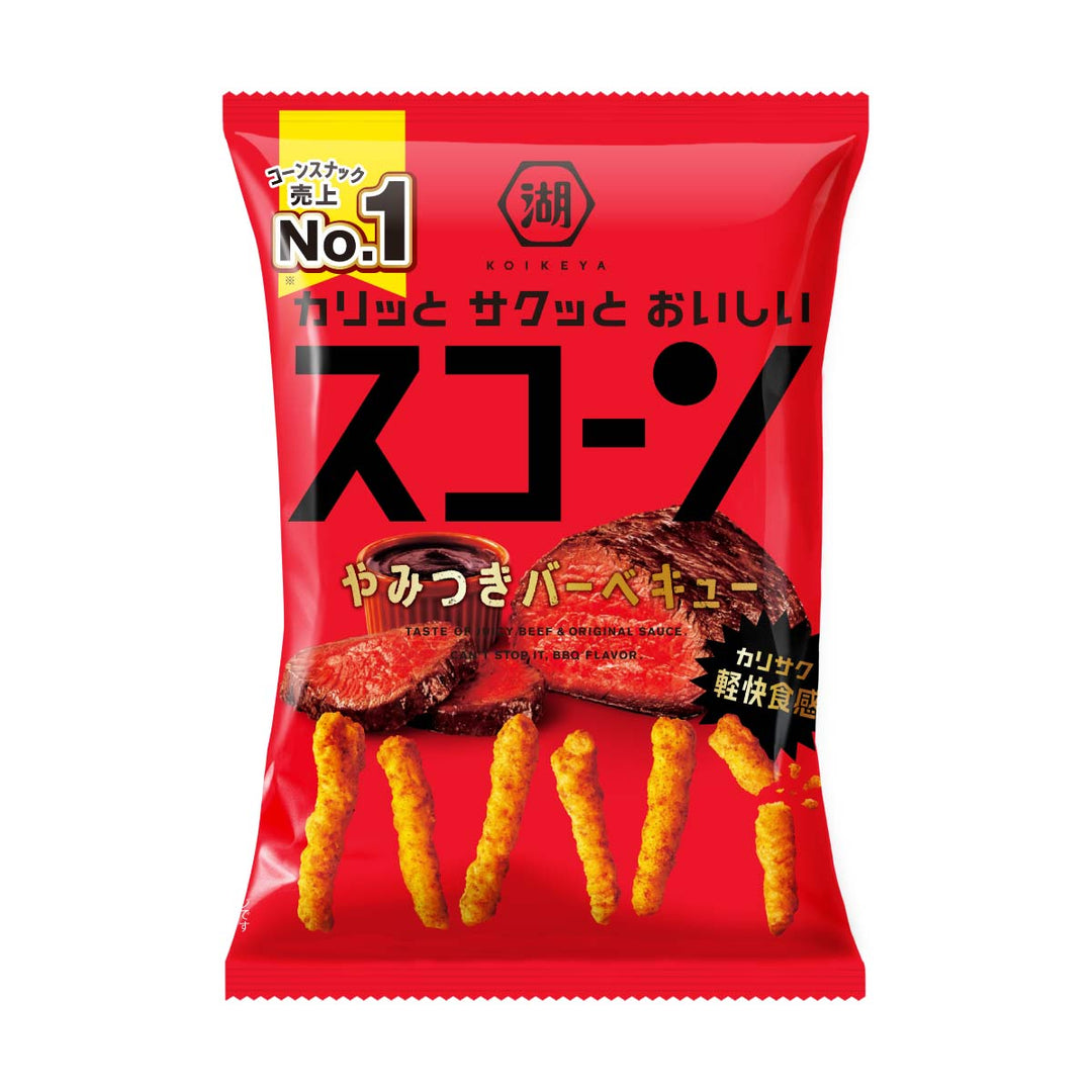 Koikeya Scone Addictive Barbecue Corn Snack 73g Japanese corn puffs bag