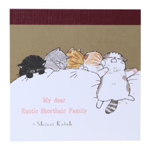 Shinzi Katoh My Dear Cats Sleeping Cat Block Memo Pad – 100 Sheets Shinzi Katoh