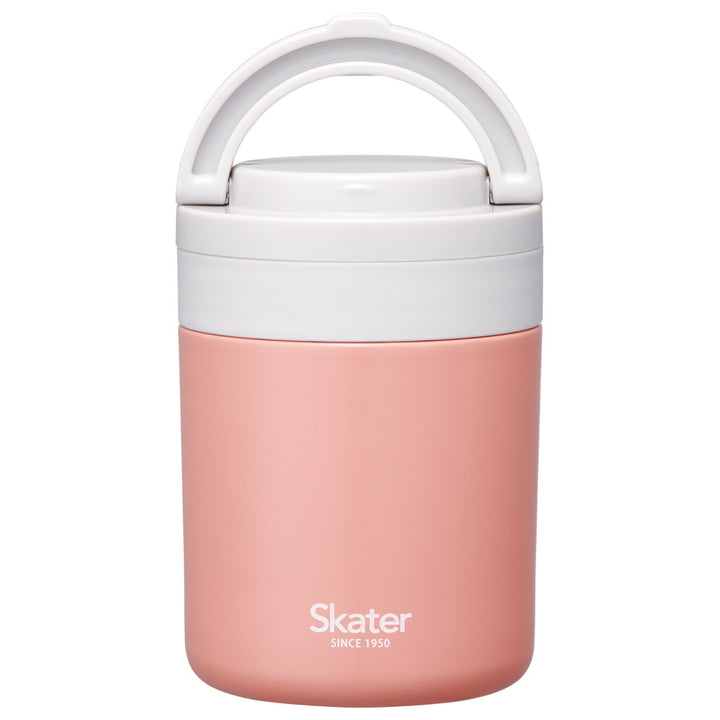 Skater Terracotta Orange soup jar foldable handle upright view