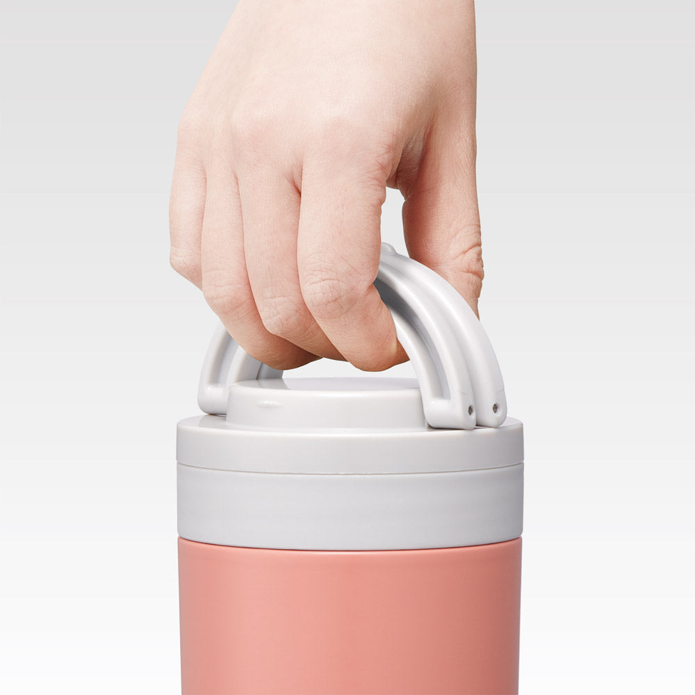 Skater Terracotta Orange 300ml soup jar carrying handle detail