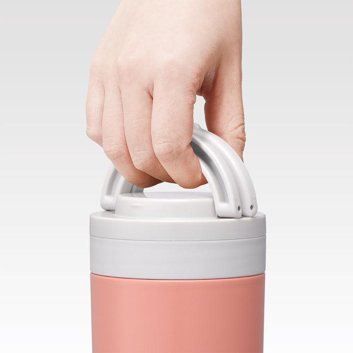 Skater Terracotta Orange 300ml soup jar carrying handle detail