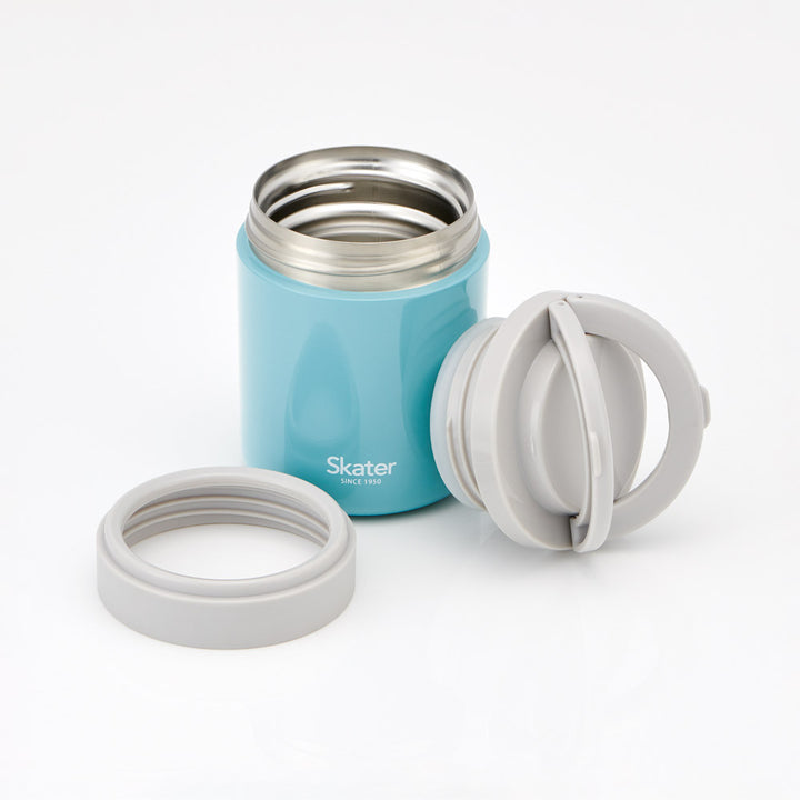 Skater Lake Green 300ml food jar open stainless steel interior