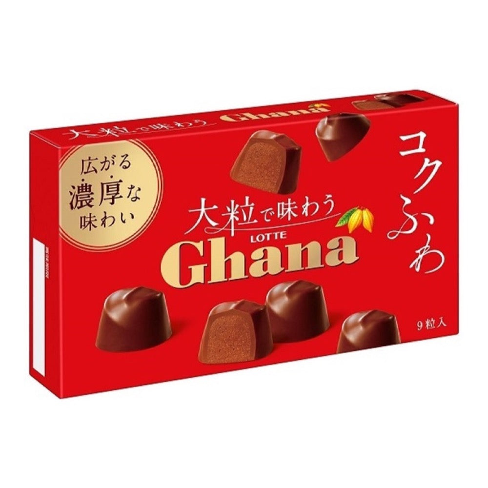 Lotte Ghana Large Chocolate Bites 9 Pieces package