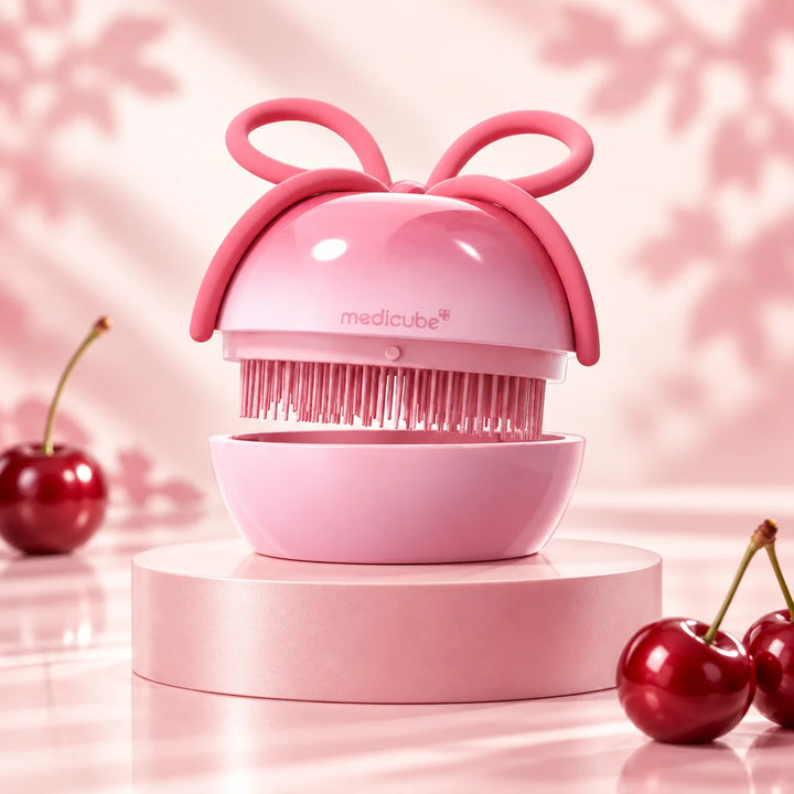 Medicube x FOREVER:CHERRY Ribbon Cherry Hair Brush Pink Medicube