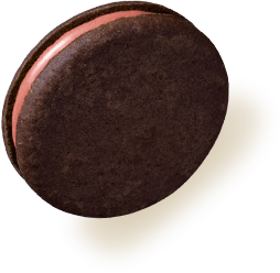 Meiji Rich Strawberry Chocolate Sandwich Cookies cocoa biscuit sandwich
