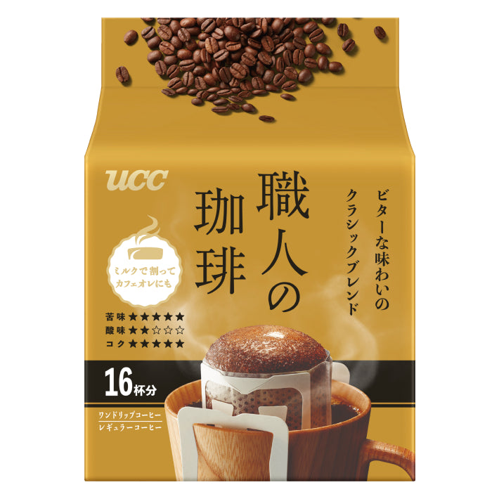 UCC Shokunin no Coffee Classic Blend Drip Coffee 16 Bags 112g package image