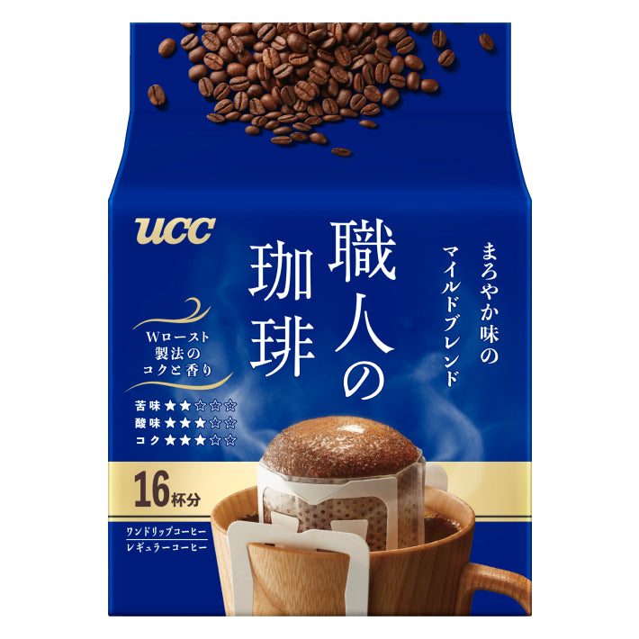 UCC Shokunin no Coffee Mild Blend Drip Coffee 16 Bags 112g package image