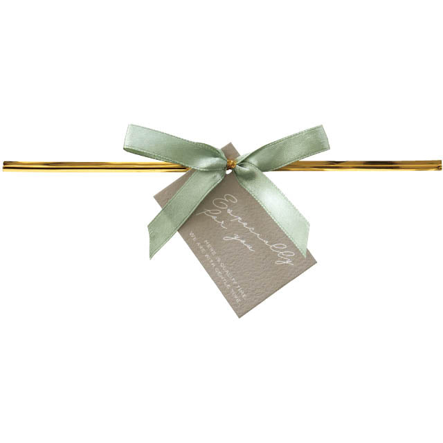 HEADS misty color green ribbon wire gift tie