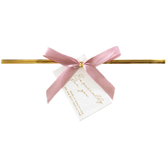 HEADS misty color pink ribbon wire gift tie