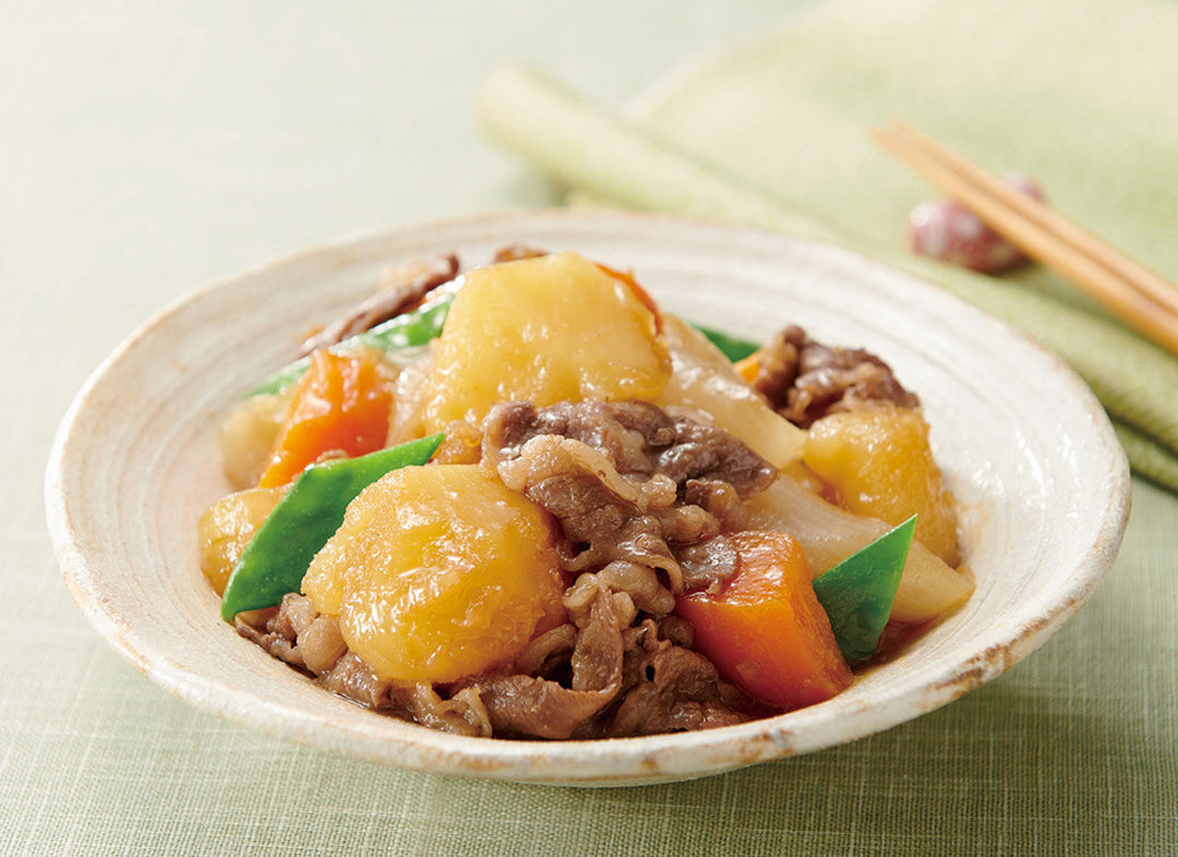 Somi Tsuyu serving idea for Japanese simmered potatoes and beef