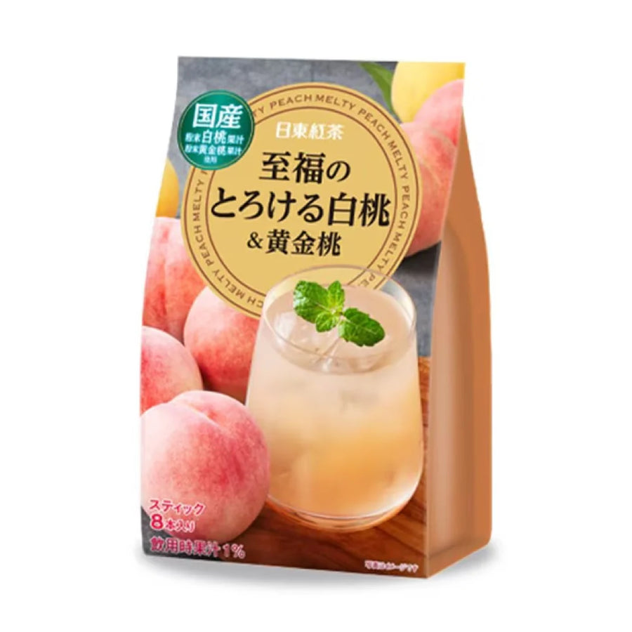 Nittoh Tea Blissful Melting White Peach & Golden Peach Drink Mix 11g × 8 Sticks Yui mart
