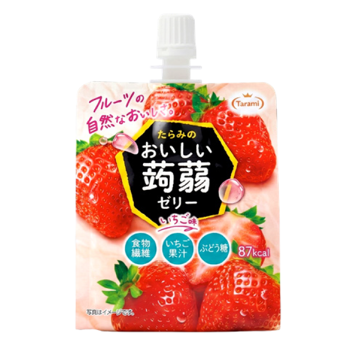 Tarami Oishii Konjac Jelly Strawberry Flavor 150g pouch