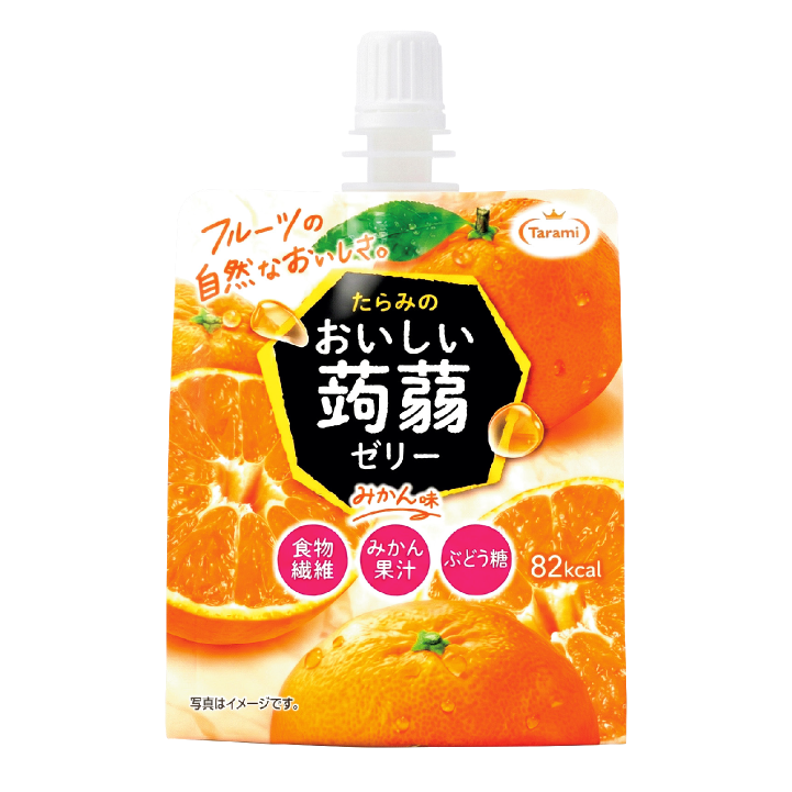 Tarami Oishii Konjac Jelly Mandarin Orange Flavor 150g pouch