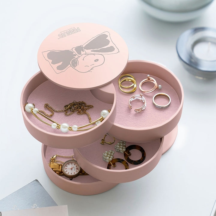 Yamazaki Jitsugyo Tower Snoopy PEANUTS Accessory Tray Square,Pink Yui mart