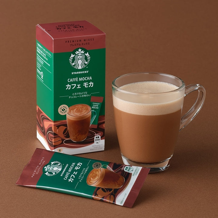 Starbucks Japan  Powder Premium Mixes  Cafe Mocha 4 Sticks Yui mart