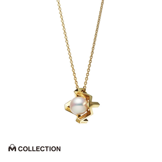 Mikimoto M Collection Akoya Cultured Pearl Pendant in 18K Yellow Gold