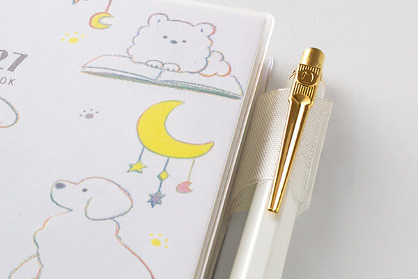 MIDORI A6 Pocket Diary cover pen holder detail