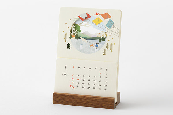MIDORI Seasonscape calendar layered paper artwork example