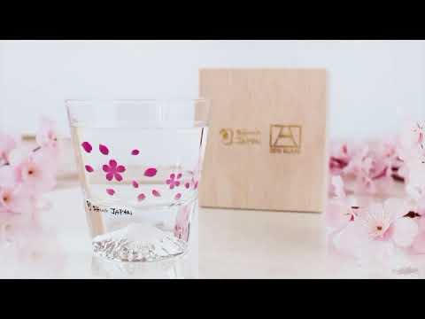 Cool Sakura Dance Mount Fuji Rock Glass