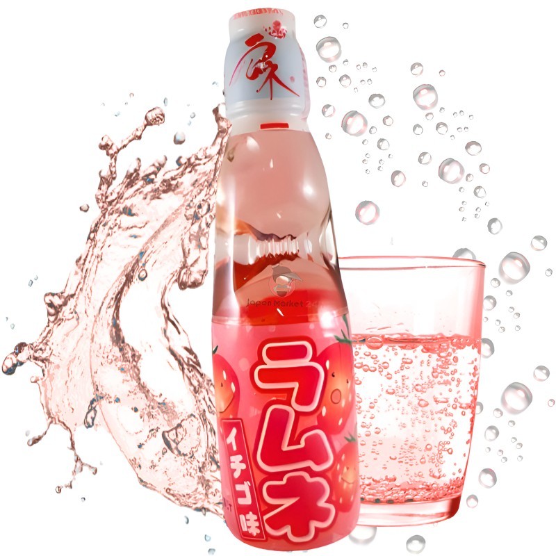 Hata Ramune Soda: Strawberry 200ML