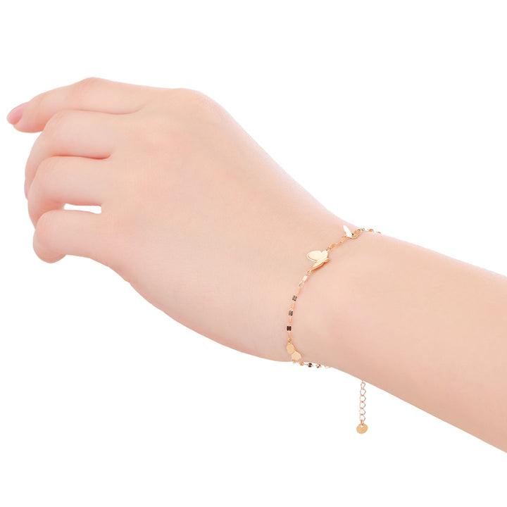 TSUTSUMI butterfly gold bracelet chain and adjustable length detail