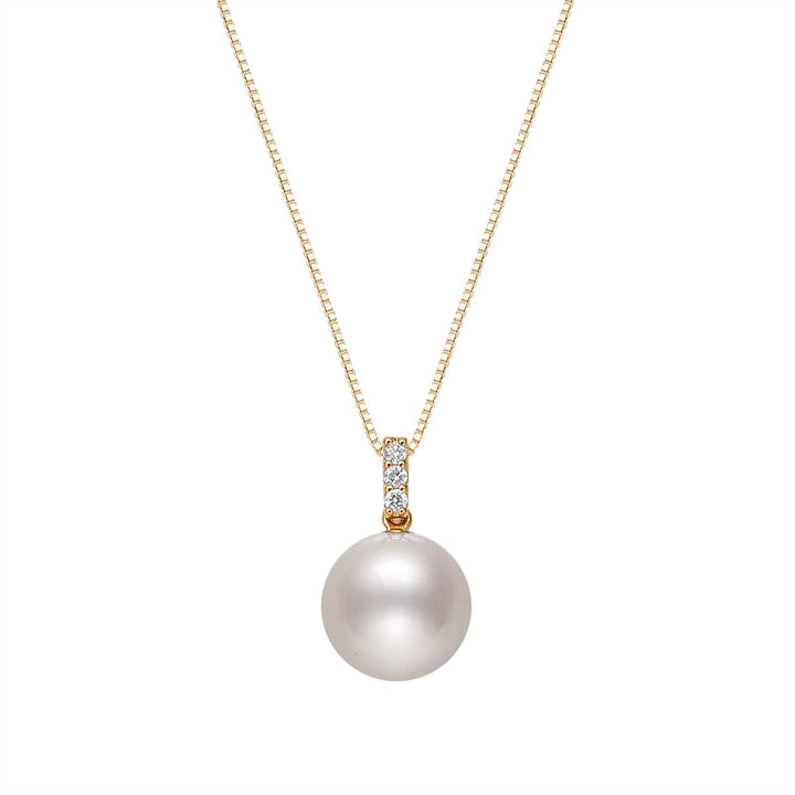 18K Yellow Gold Akoya Pearl Necklace (8mm) Yui mart