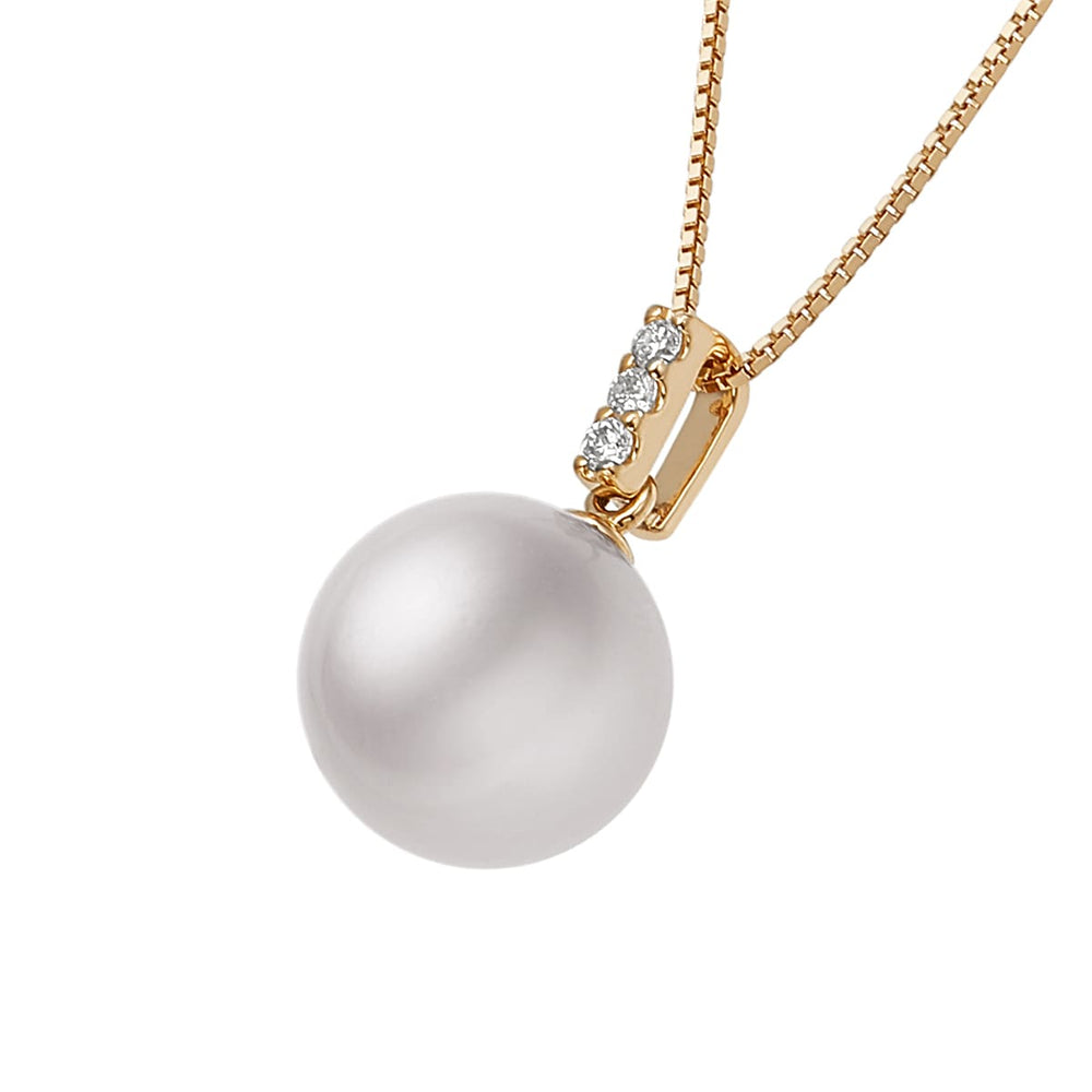 18K Yellow Gold Akoya Pearl Necklace (8mm) Yui mart