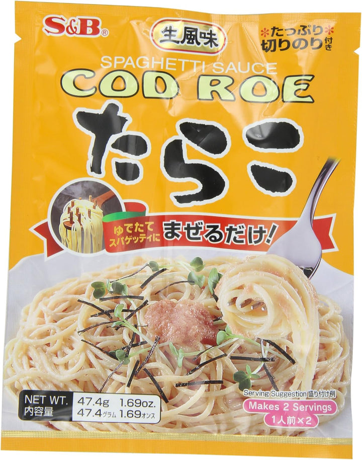 S&B Wafu Spaghetti Sauce Tarako Cod Roe front package