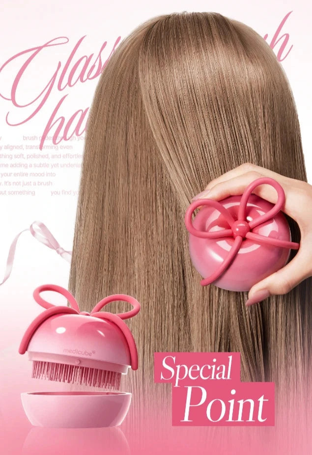 Medicube x FOREVER:CHERRY Ribbon Cherry Hair Brush Pink Medicube