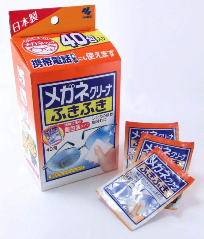 Kobayashi Glasses Cleaner 40 sheets Wet Wipes