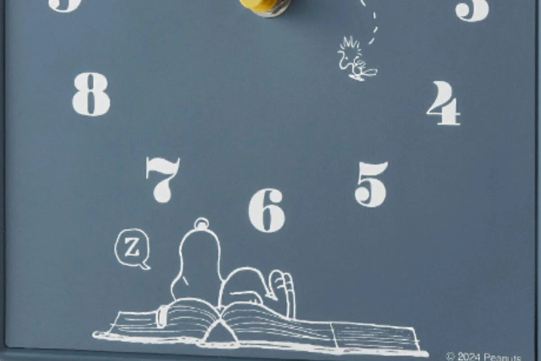 BRUNO PEANUTS Mobile Clock NIGHT Pendulum Clock Wall Clock Snoopy Blue type Yui mart