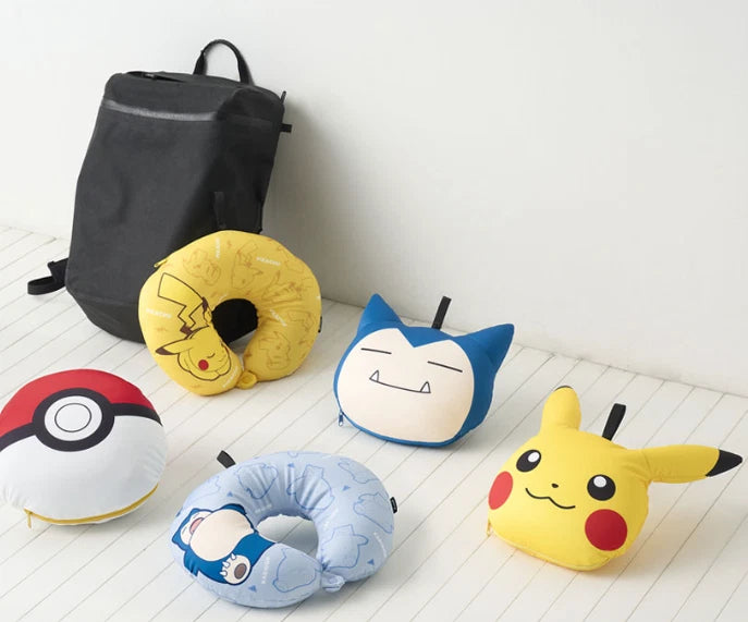 Pokemon 3Way Transforming Neck Pillow Monster Ball & Pikachu Plush Cushion Yui mart