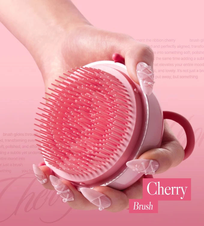 Medicube x FOREVER:CHERRY Ribbon Cherry Hair Brush Pink Medicube