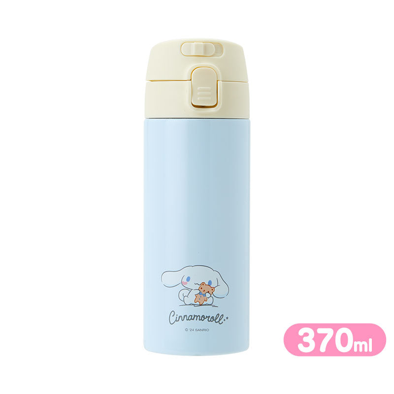 Sanrio Cinnamoroll One-Touch Stainless Steel Bottle 370ml front view