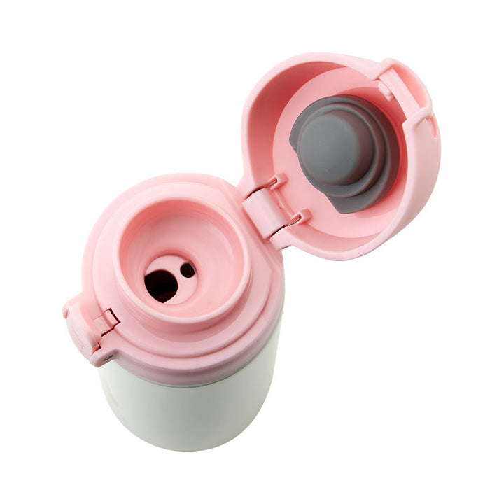 Sanrio Hello Kitty one-touch stainless steel bottle open lid detail