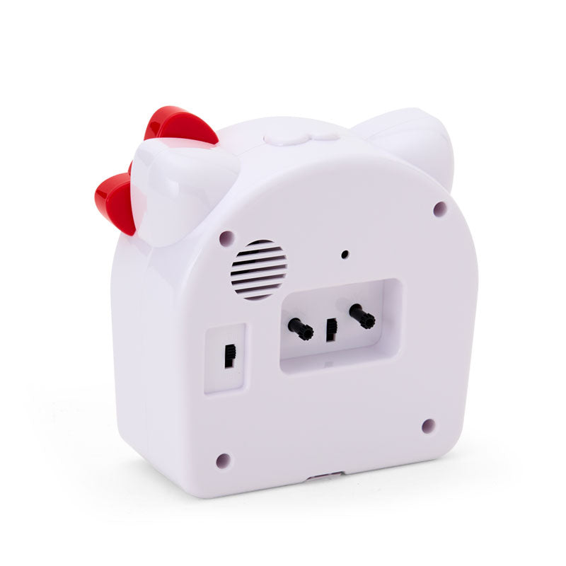 Sanrio Hello Kitty talking alarm clock back view and controls
