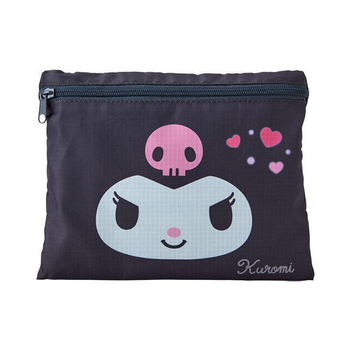 Sanrio Kuromi Boston bag folded pouch view