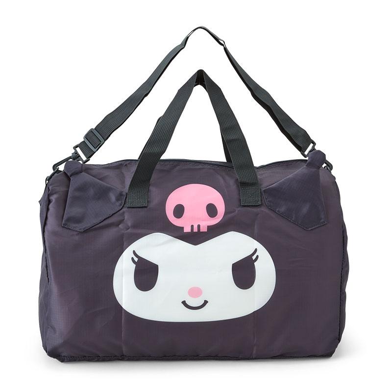 Sanrio Kuromi Face-Shaped Foldable Boston Bag front view