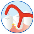 Create Dentfine kids floss pick small head detail