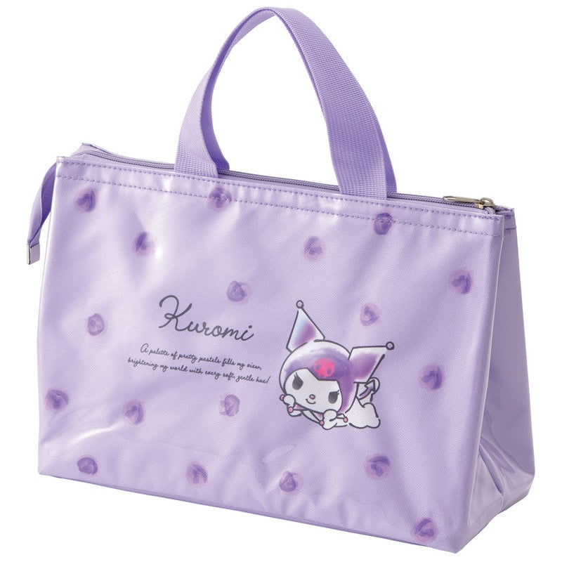 Skater Kuromi Watercolor Cosmetics lunch bag back side design