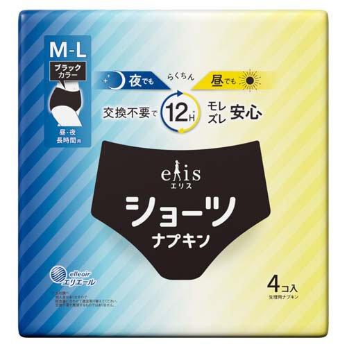 Elleair Elis Sanitary Shorts M-L Black 4P Yui mart