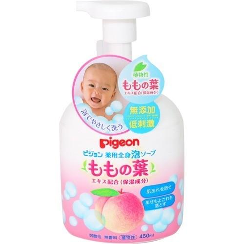 Pigeon Baby Peach Leaf Body Foam Soap 450ml