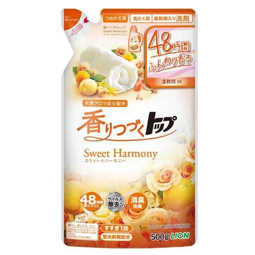 LION Sweet Harmony Fragrance-Infused Deodorizing Laundry Detergent Refill Pack 500g