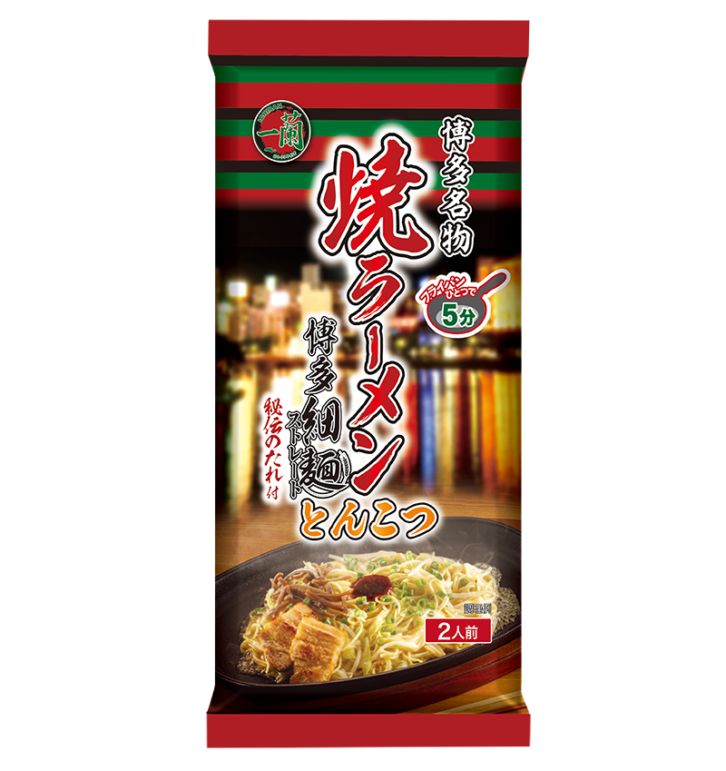ICHIRAN Yaki Ramen Tonkotsu 218g package - 2 servings