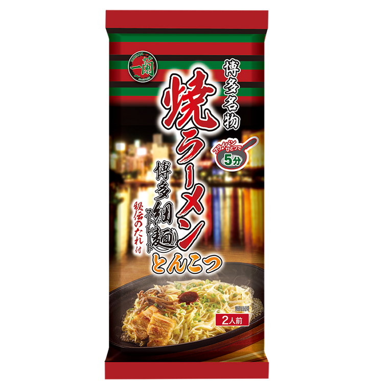 ICHIRAN Yaki Ramen Tonkotsu 218g package - 2 servings