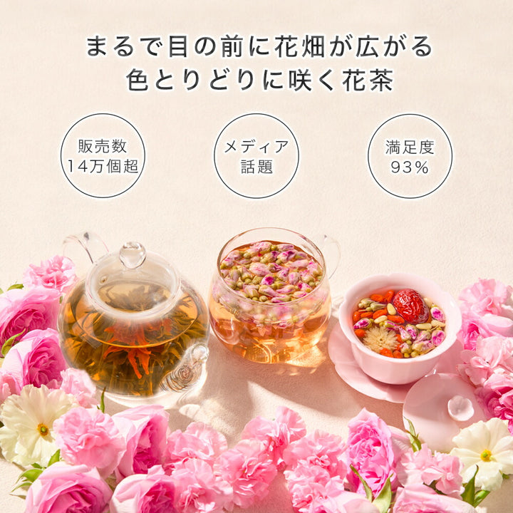 RIMTAE blooming flower tea gift set contents