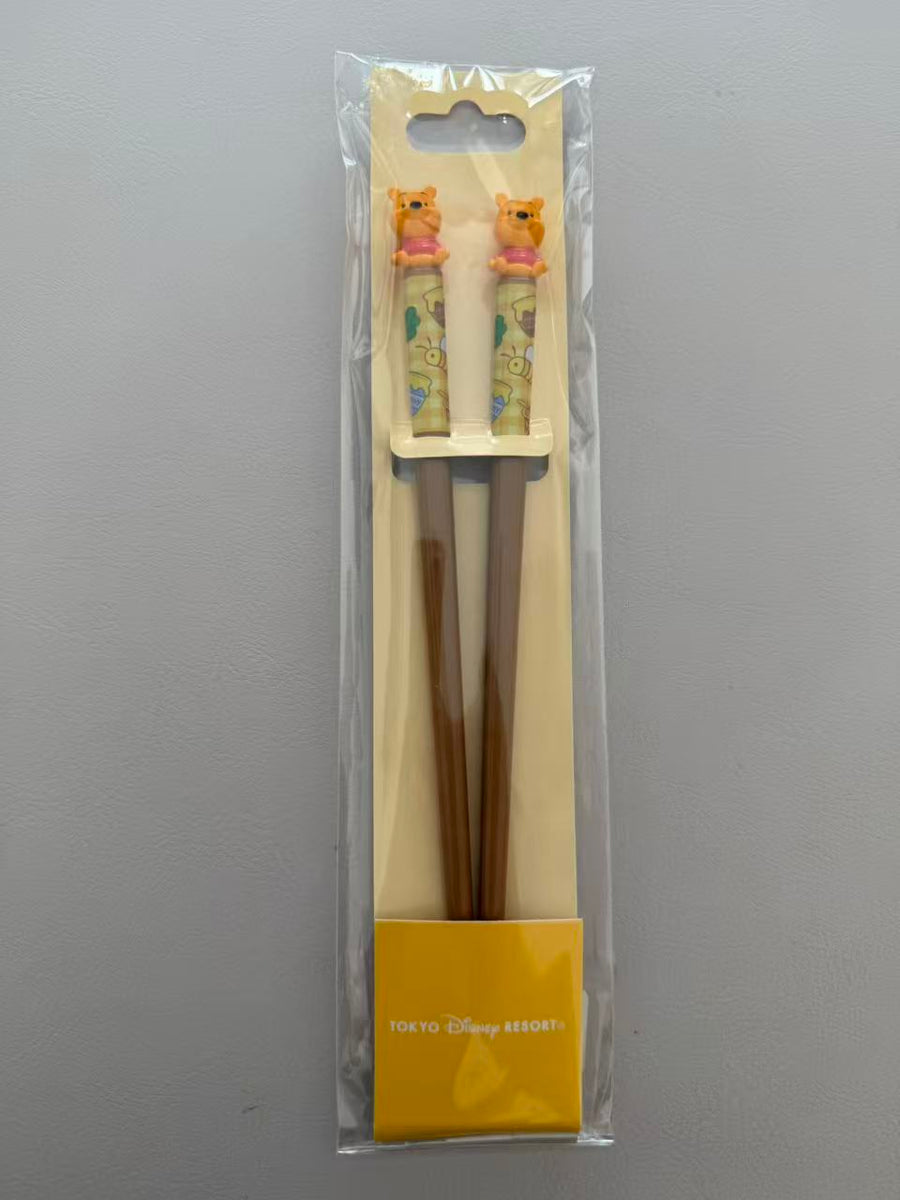 Tokyo Disney Resort Winnie the Pooh character chopsticks in original packaging