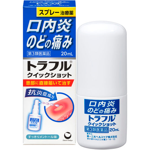 Daiichi Sankyo Traful Quick Shot Mint Oral Care Spray 20mL official package image