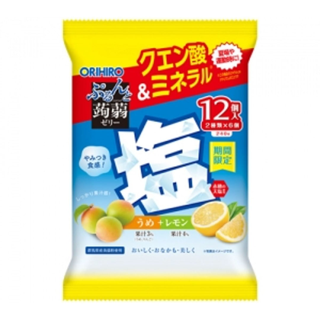 Orihiro Purunto Konjac Jelly Salt Ume Salt Lemon 12 pouches square image